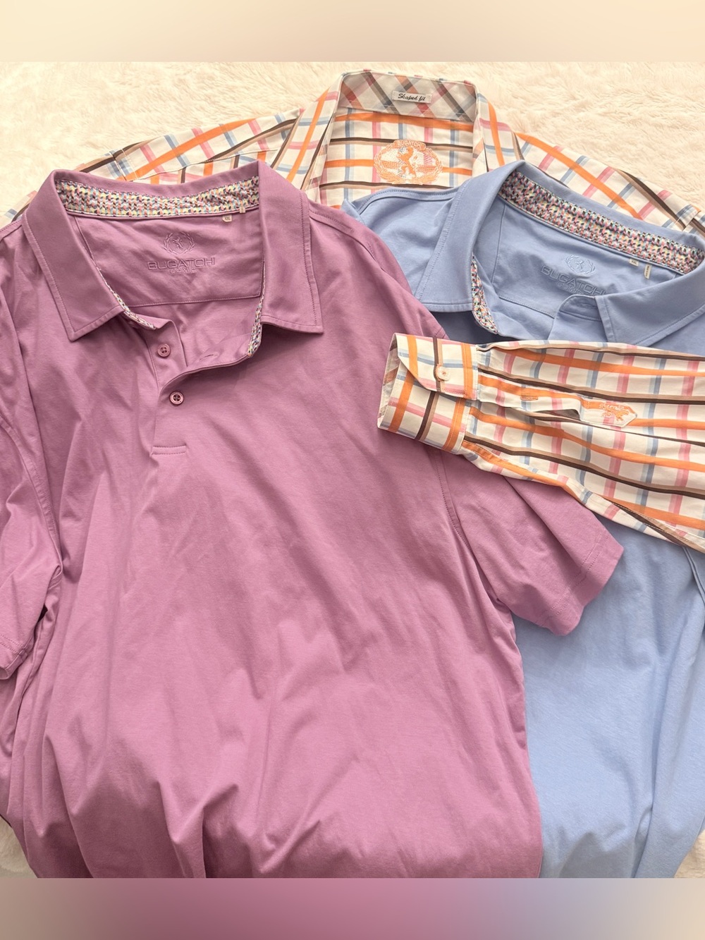 Bugatchi Uomo Shirt Lot (3) Polo & Long Sleeve. Sz XXL P